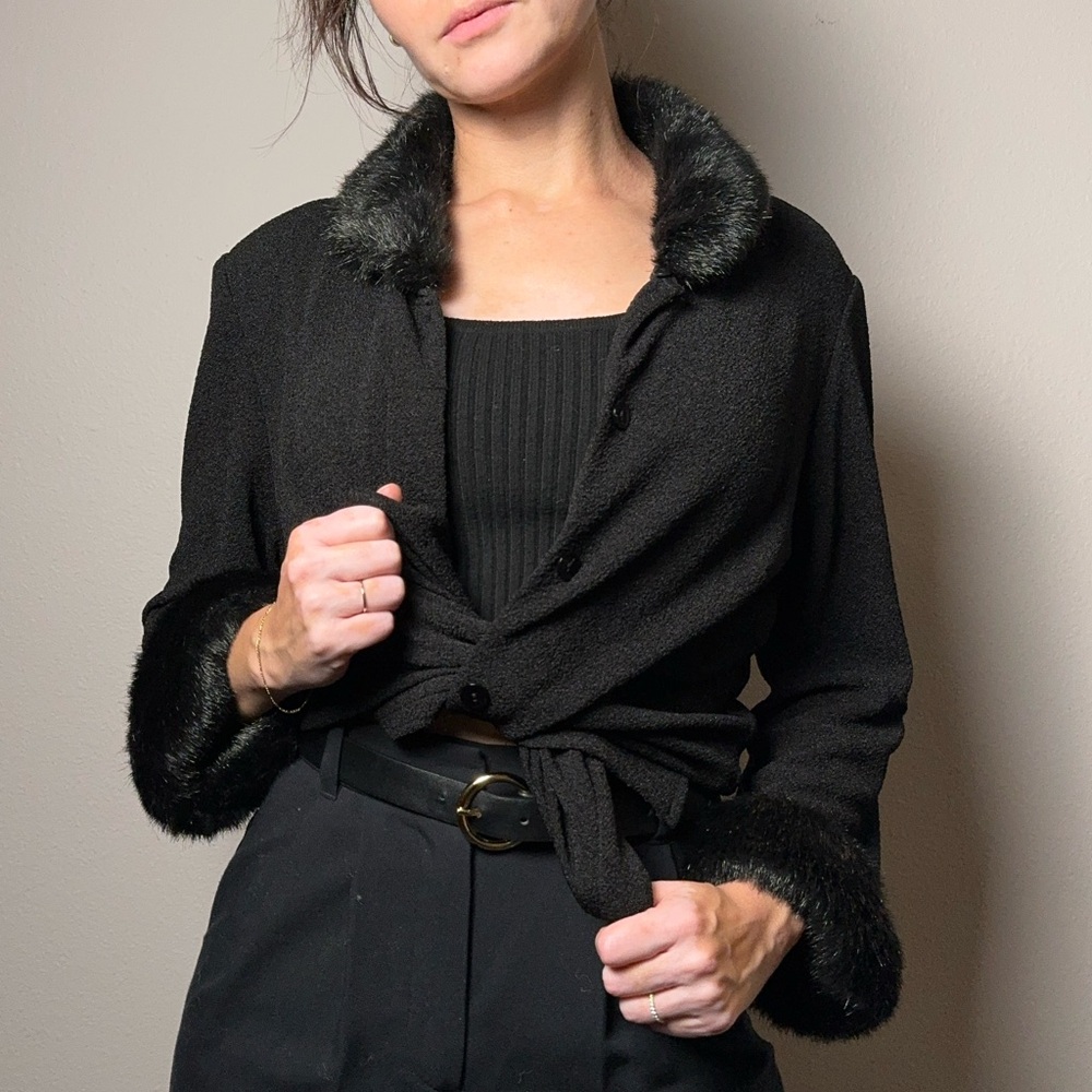 Faux Mink Cardigan